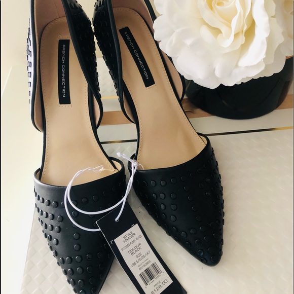 🎀 French Connection Maggie Studded Leather Pumps - Picture 5 of 8